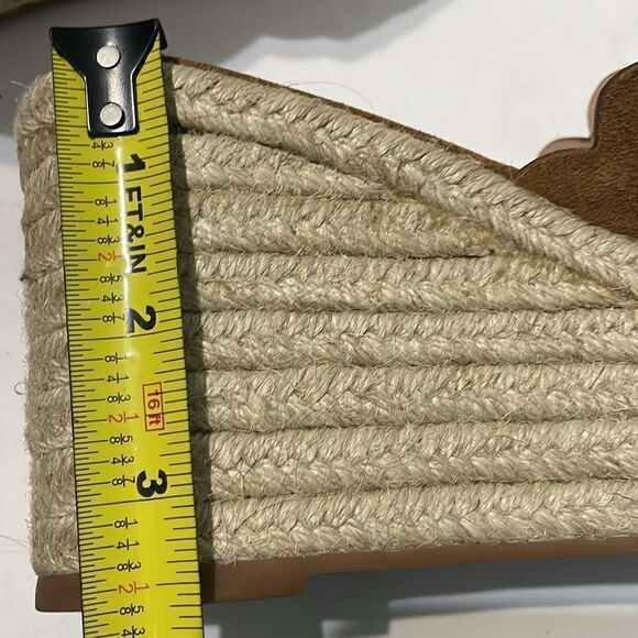 Kate Spade Toby Suede Tan Espadrille Wedge Sandal Size 7.5 - Picture 12 of 12